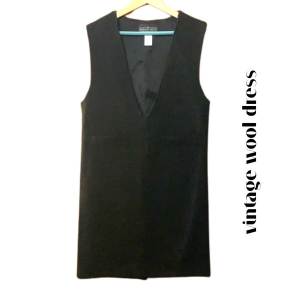 Vintage academia wool dress